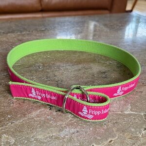 Fripp Island Pink and Green Women's Belt